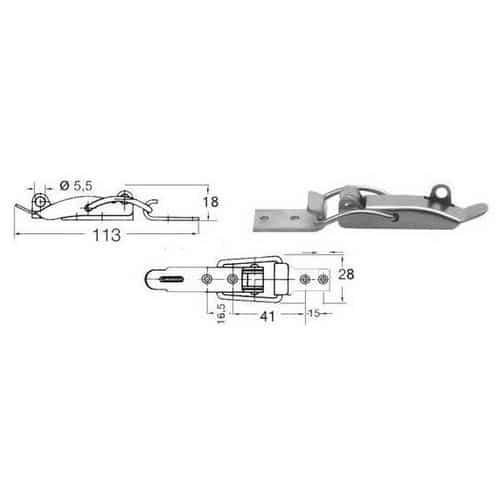 CHIUSURA A LEVA INOX CON PORTALUCCHETTO