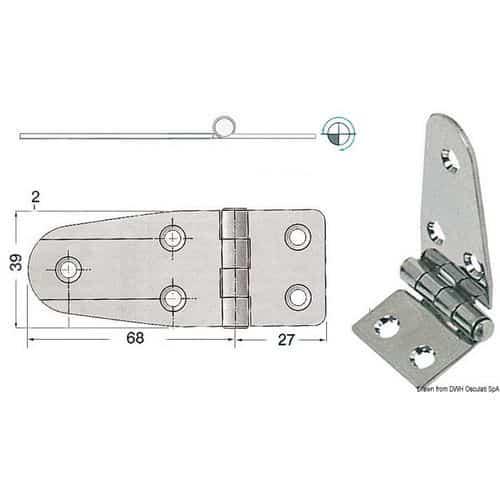 CERNIERA INOX 95x39mm