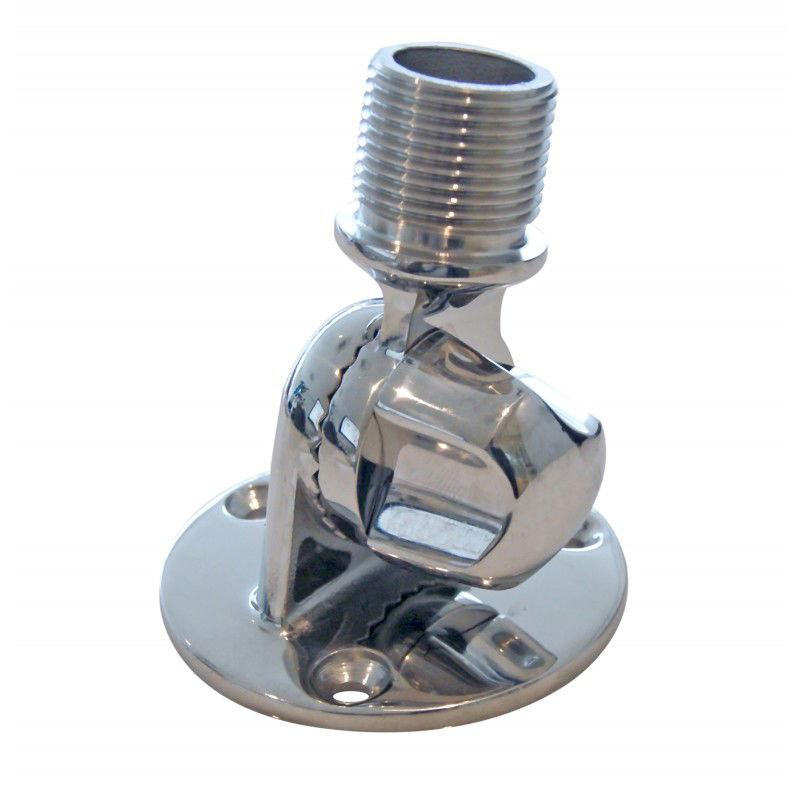 BASE ANTENNA INOX TONDA CON MANOPOLA