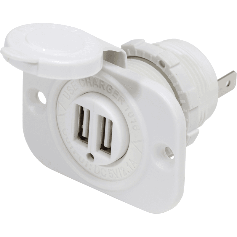 PRESA CON DOPPIA PORTA USB