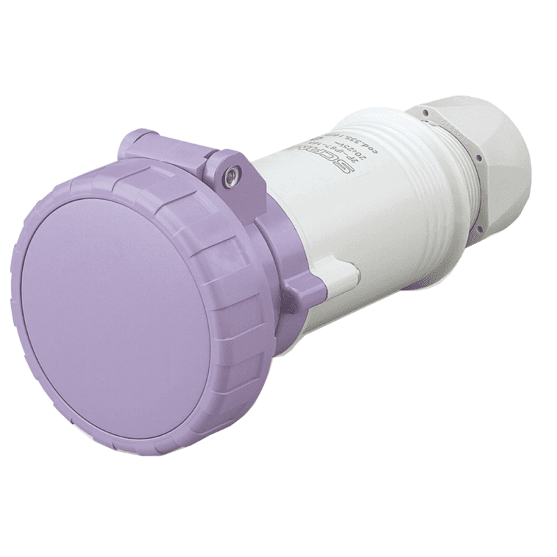 PRESA STAGNA 2P 12/24V. 16A VIOLA