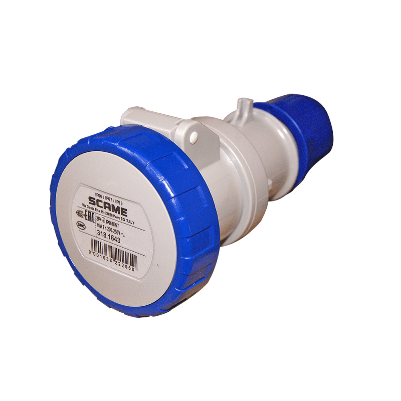 PRESA STAGNA 2P+T 220V. 16A IP67