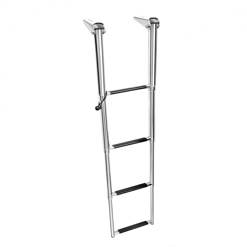 SCALETTA INOX TELESCOPICA 4 GRADINI