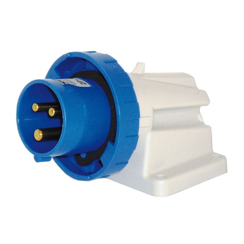 SPINA A PARETE STAGNA 2P+T 220V. 16A IP67