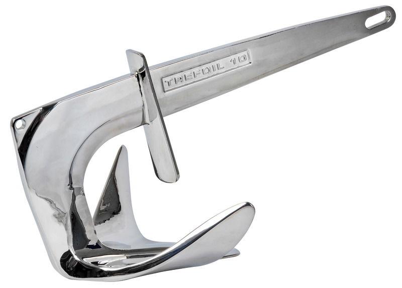 Ancora inox Trefoil 10 Kg con piastra