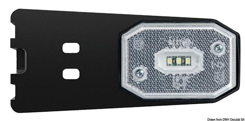 Fanale posizione LED anteriore luce bianca staffa