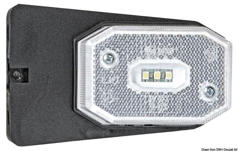 Fanale posizione LED anteriore luce bianca staffa