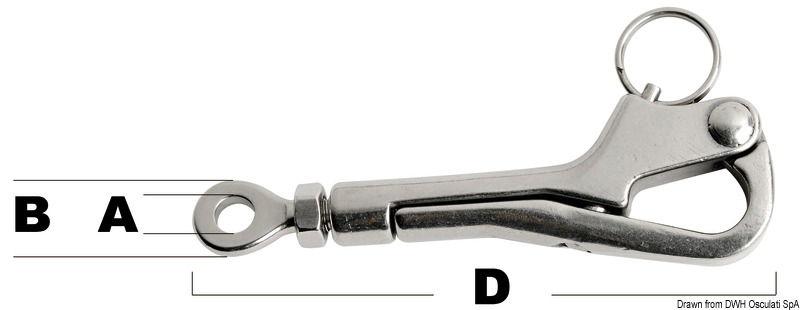 Gancio a pellicano per battagliole