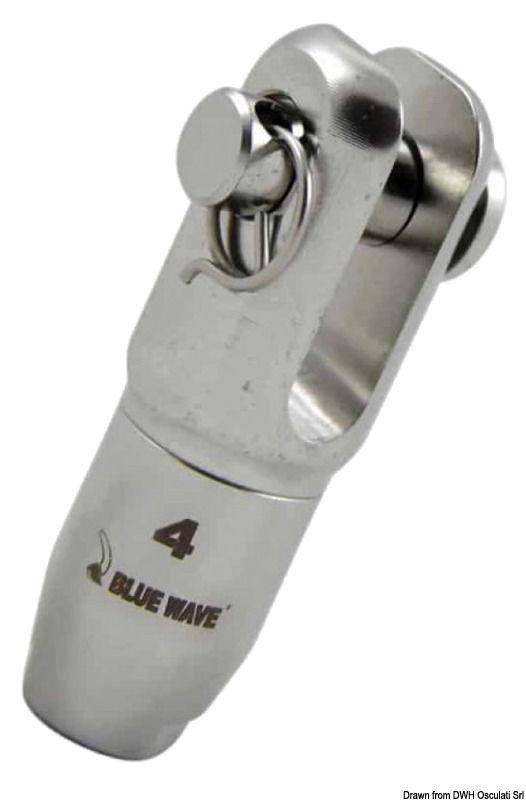 Terminale forcella per rig tessile per cima Ø5 mm