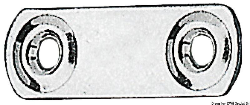 Piastrina fissa cinghie 50x16 mm