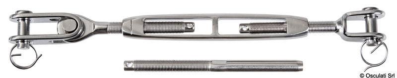 Tenditore sartiame cannula aperta 1/4" cavo 3 mm