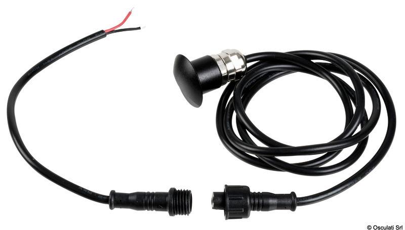 Luce di cortesia LED blu corpo inox lucido