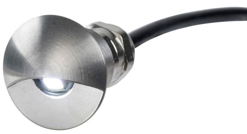 Luce di cortesia luce LED bianca corpo inox lucido