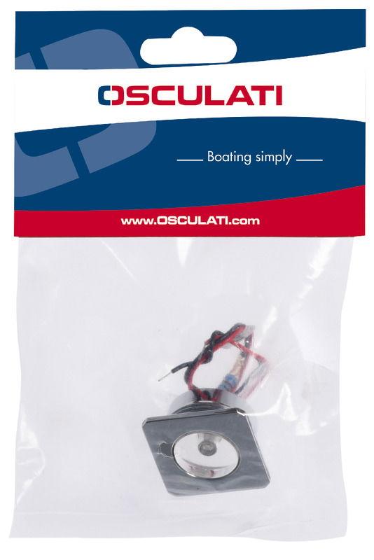 Luce cortesia a LED quadrata blu