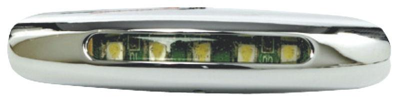 Luce cortesia cromata 5 LED bianchi