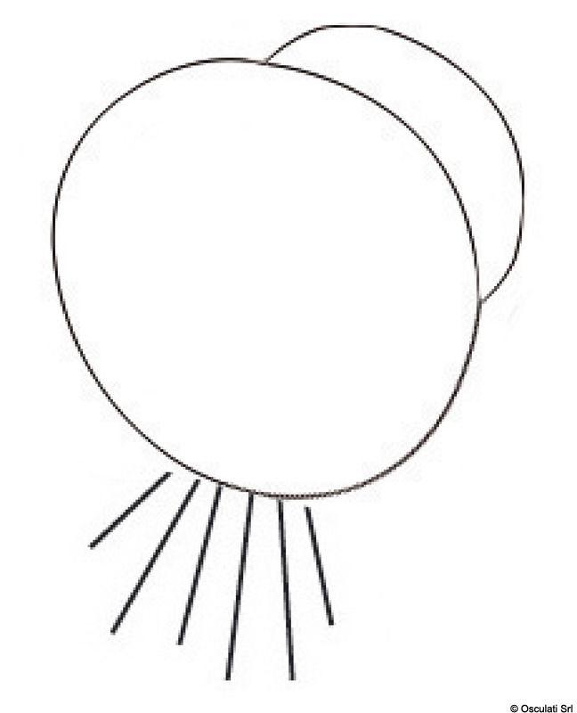 Luci di cortesia LED ROUND luce blu verso il basso