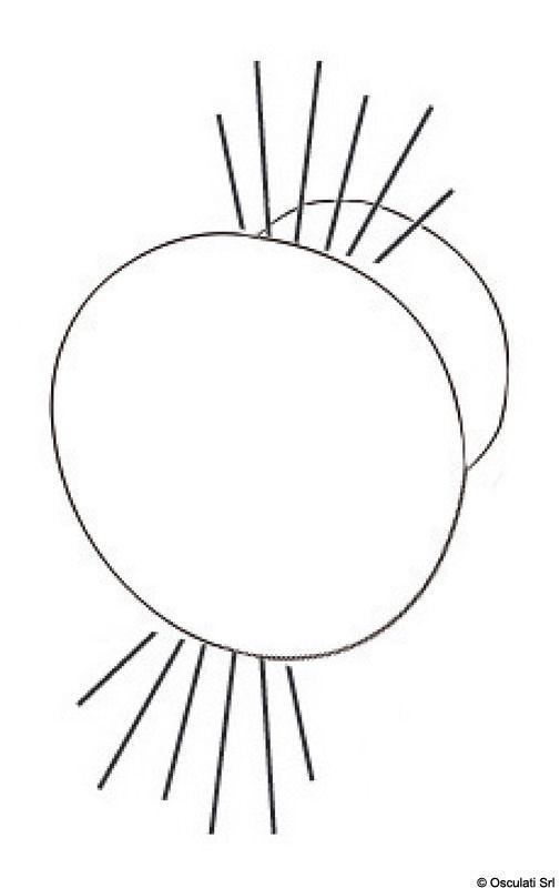 Luci di cortesia LED ROUND luce blu doppio fascio