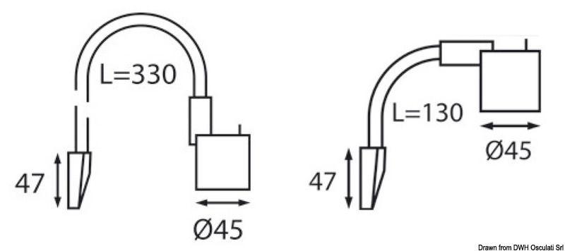 Luce testa letto 6 LED nera