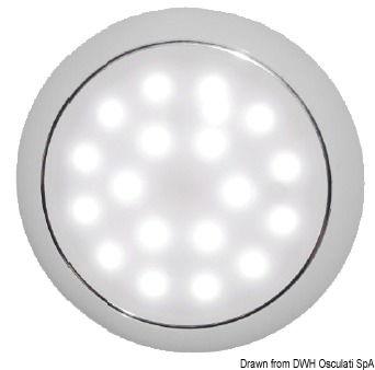 Plafoniera LED senza incasso Day/Night cromata