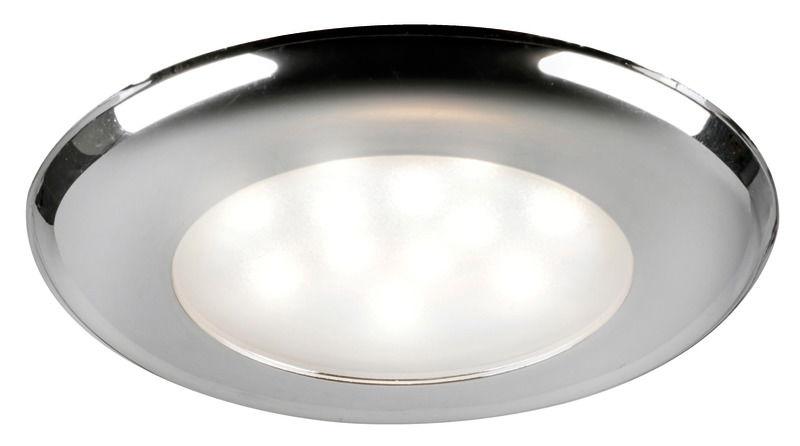 Plafoniera LED incasso SOLE ghiera cromata switch