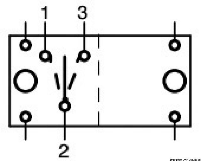 Interruttore ON-OFF-ON 12 V