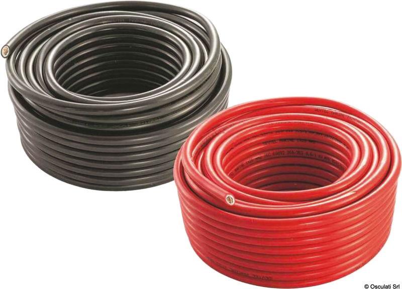 Cavo batterie nero in rame stagnato 25 mm