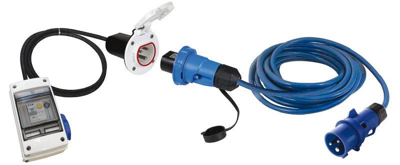 Kit quadro elet. 16A presa Cruiser bianca cavo 15m