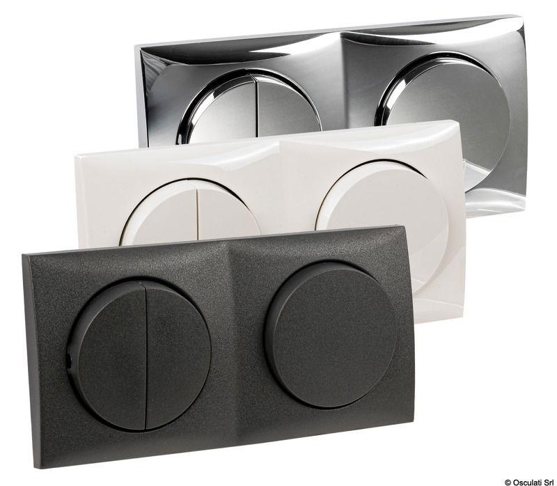 Pulsante doppio nero antracite