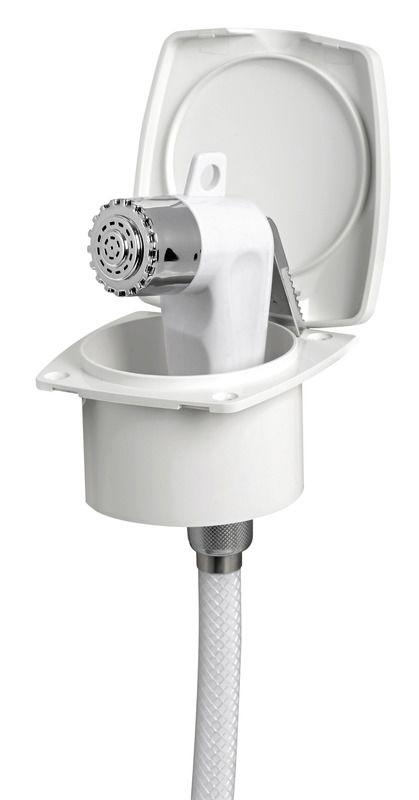 Doccetta Boris bianca tubo PVC 4 m