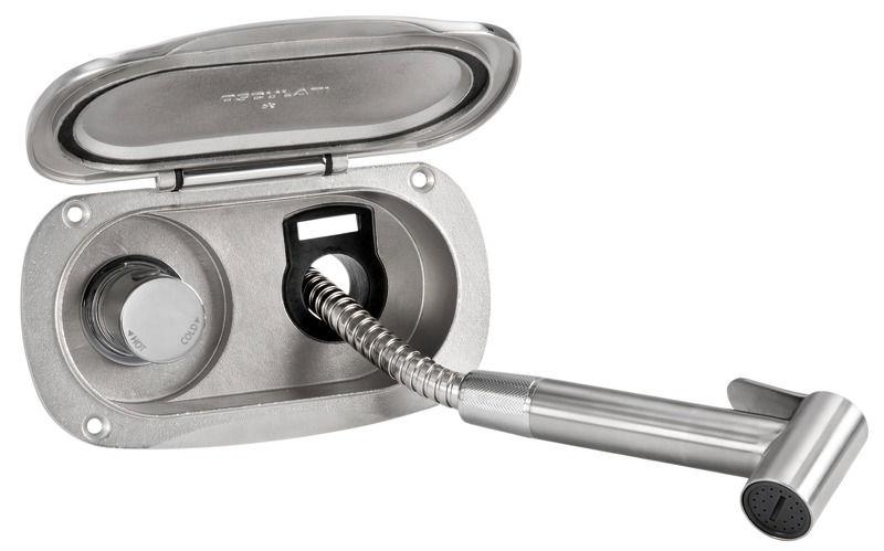 Box doccia Elissa inox-doccia Tiger tubo inox 2,5m