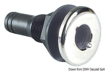 Scarico a mare nylon nero 2"