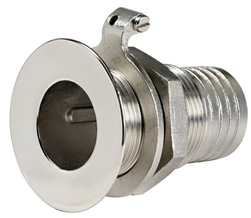 Scarico a mare inox 1/2" x 19 mm