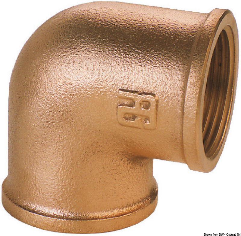 Gomito 90° F-F in bronzo 2" 1/2
