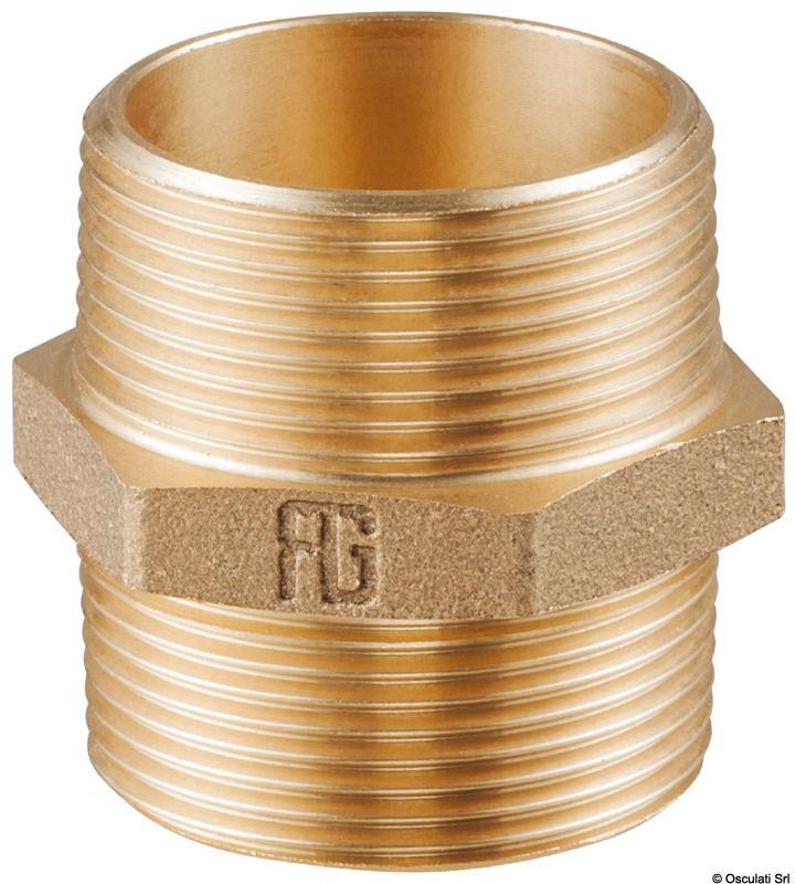 Niples doppio in bronzo M-M 3"