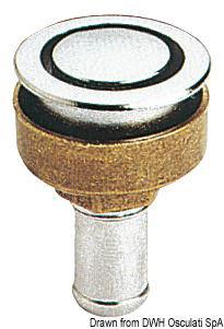 Sfiato ottone cromato 20 mm dritto