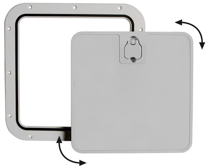 Portello estraibile grigio 375 x 375 mm