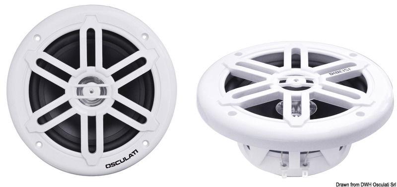 Coppia di casse stereo doppio cono bianche 8" - 2X180W