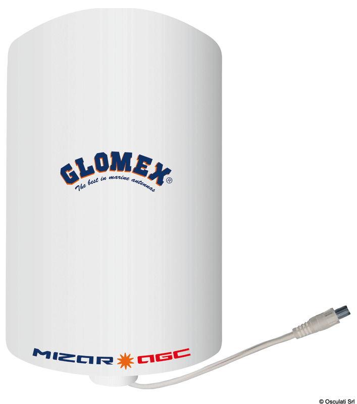 Antenna TV Glomex DVB-T2 Mizar AGC bianca
