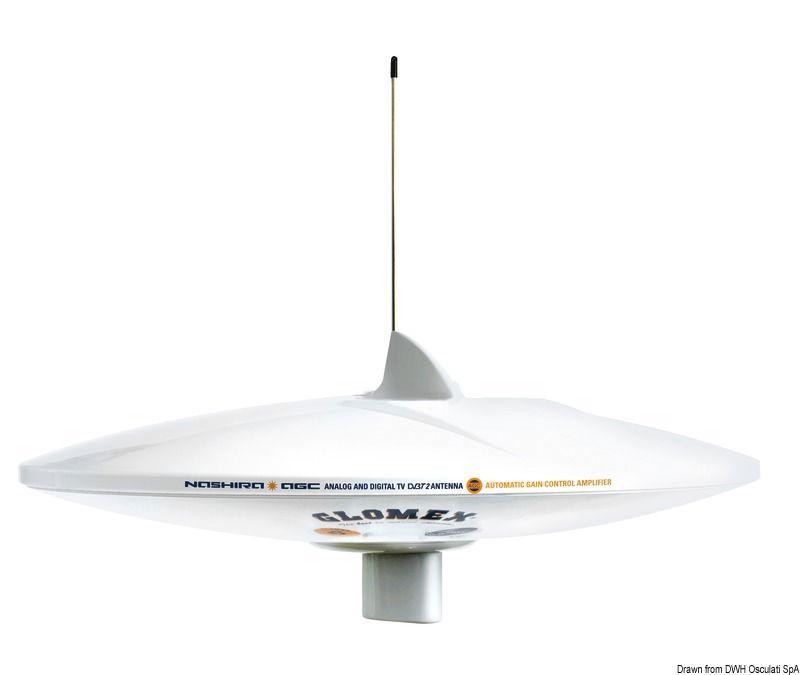 Antenna TV Glomex Nashira AGC/DAB/AM-FM bianca