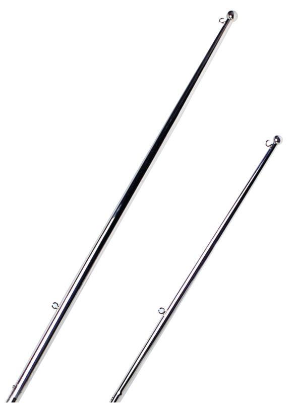 Asta bandiera inox con pallina 750 mm