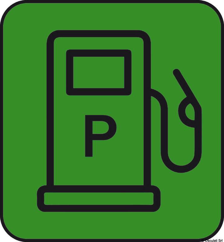 Adesivo carico benzina (foglio da 10 loghi) 25x27