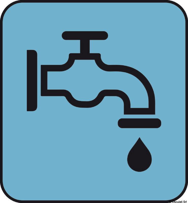 Adesivo carico acqua (foglio da 10 loghi) 25x27