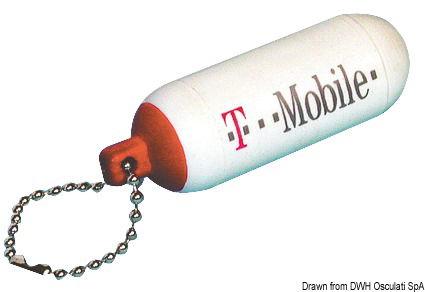 Portachiavi parabardo lungo rosso/bianco