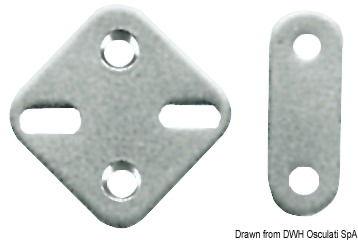 Piastrina inox 44x44 mm