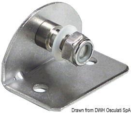 Piastrina 90° compact filetto 8 mm c/perno interno