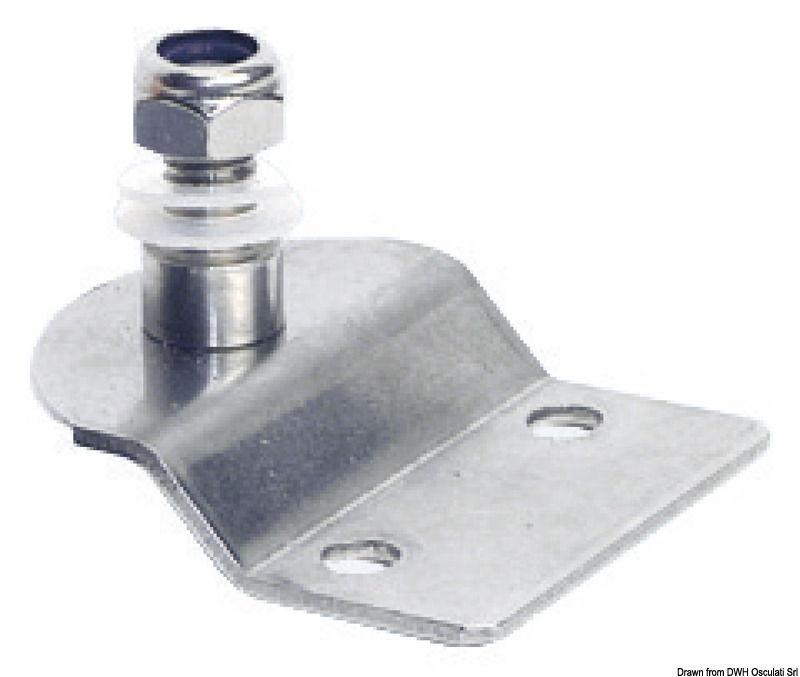 Piastrina inox sbalzo con perno