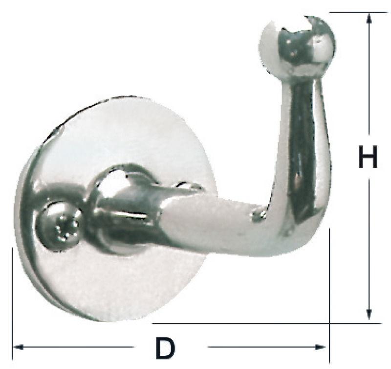 Gancetto inox 47x27 mm