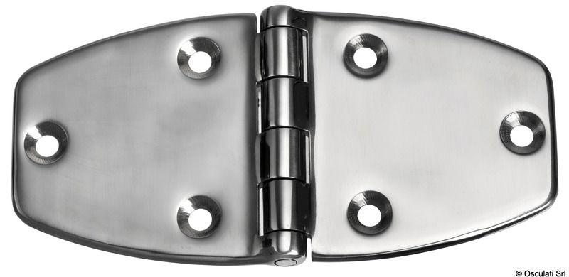 Cerniera inox trapezoidale 153x75x3,6mm