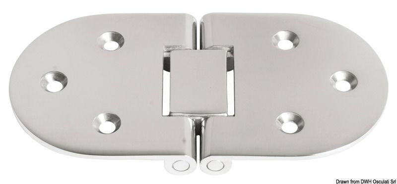 Cerniera inox con fori 137x70