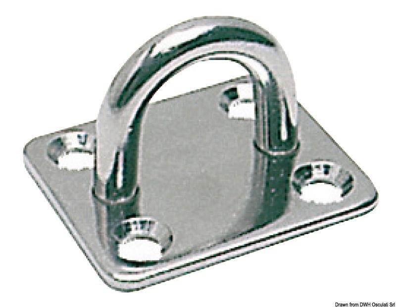 Piastrina inox filo mm 8